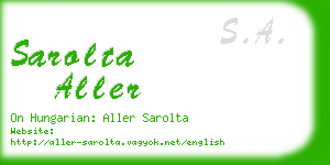 sarolta aller business card